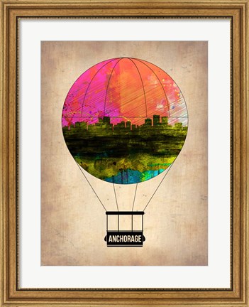 Framed Anchorage Air Balloon Print