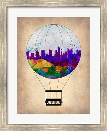 Framed Columbus Air Balloon Print