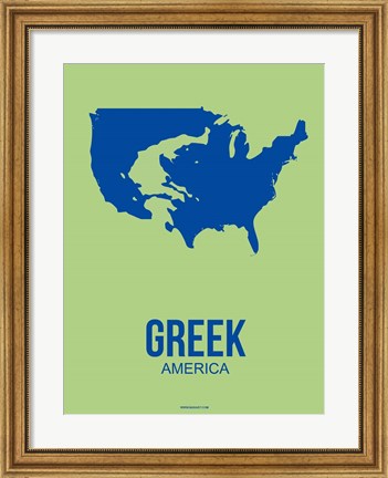 Framed Greek America 2 Print