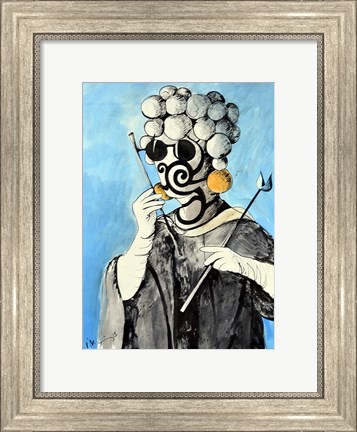 Framed Black Lorgnette Print