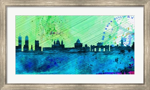 Framed Madrid City Skyline Print