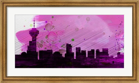 Framed Vancouver City Skyline Print