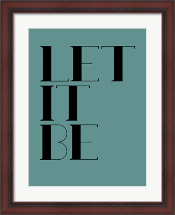 Framed Let It Be  Blue Print