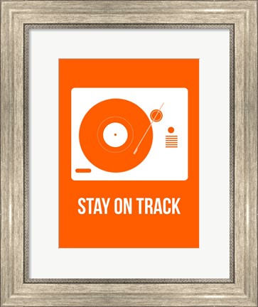 Framed Stay On Track Orange Print