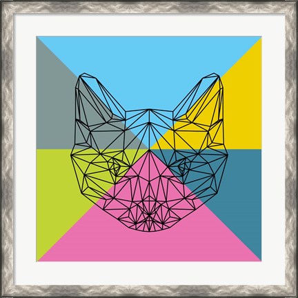 Framed Party Cat 2 Print