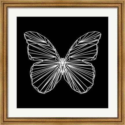 Framed Butterfly Polygon Print