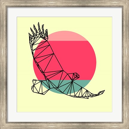 Framed Eagle and Sunset Print