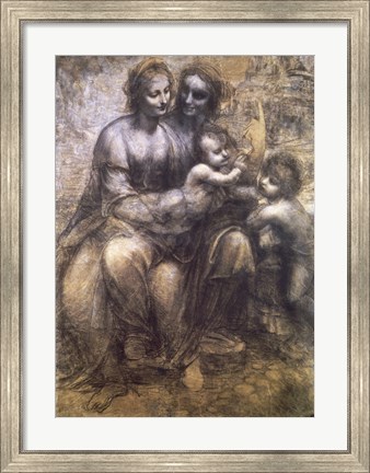 Framed Virgin and Child with St. Anne and Infant St. John the Baptist Print