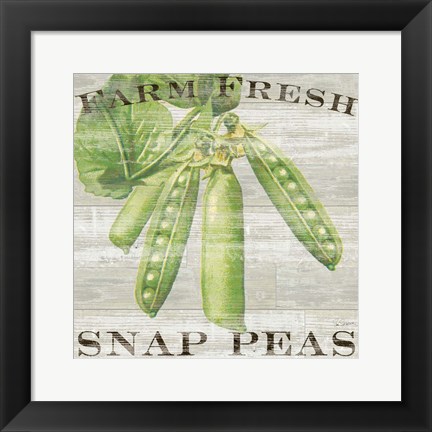 Framed Farm Fresh Peas Print