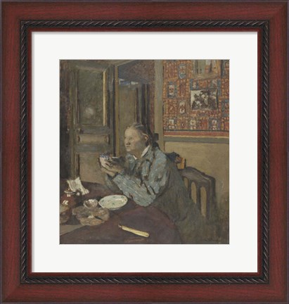 Framed Madame Vuillard Holding a Bowl, 1897 Print