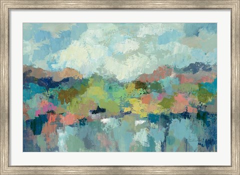 Framed Abstract Lakeside Print