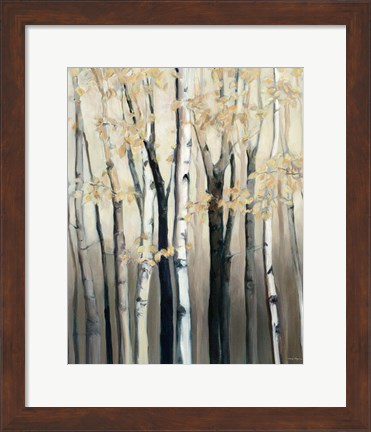 Framed Golden Birch I Print