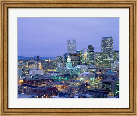 Framed State Capitol Building, Denver, Colorado Print