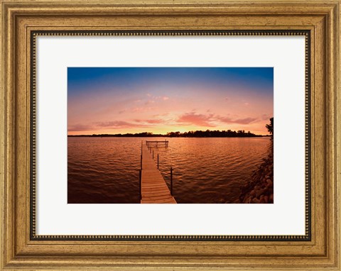 Framed Lake Minnetonka Pier, Minnesota Print