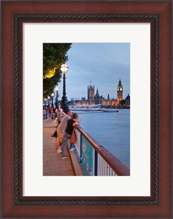 Framed Big Ben and Houses of Parliament, City of Westminster, London, England Print