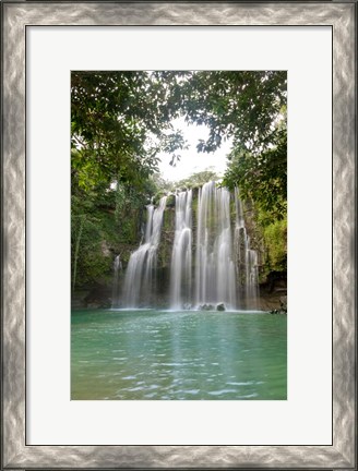 Framed Llanos De Cortez Waterfall, Costa Rica Print