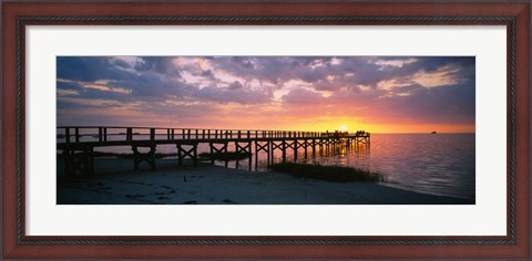 Framed Crystal Beach Pier, Florida Print