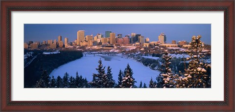 Framed Skyline and the North Saskatchewan Rive, Edmonton, Alberta, Canada Print