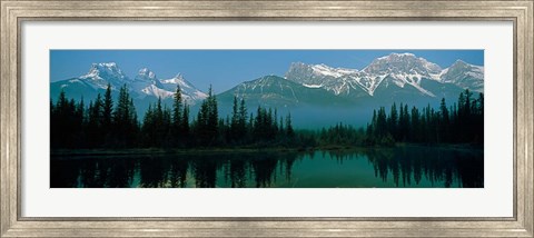 Framed Three Sisters Mountain, Mount Lawrence Grassi, Alberta, Canada Print