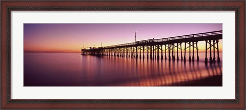 Framed Balboa Pier at sunset, Newport Beach, Orange County, California, USA Print