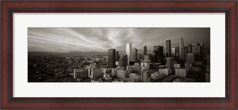 Framed Los Angeles, California (black &amp; white) Print