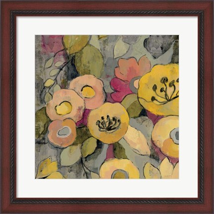 Framed Yellow Floral Duo II Print