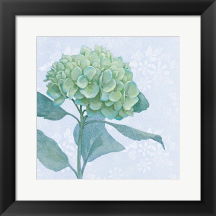 Framed Blue Hydrangea I Crop Print