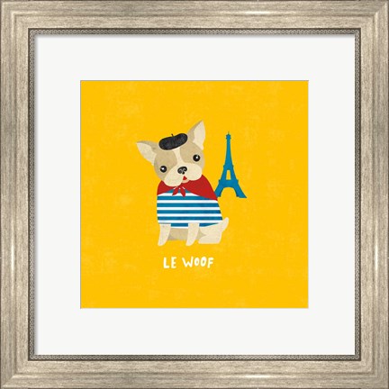 Framed Good Dogs French Bulldog Bright Print