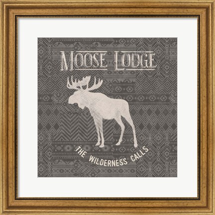 Framed Soft Lodge IV Dark Print