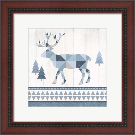 Framed Nordic Geo Lodge Deer IV Print