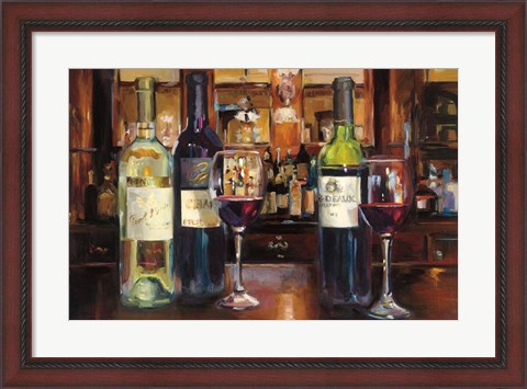 Framed Reflection of Wine Print