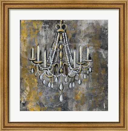 Framed Vintage Chandelier II Print