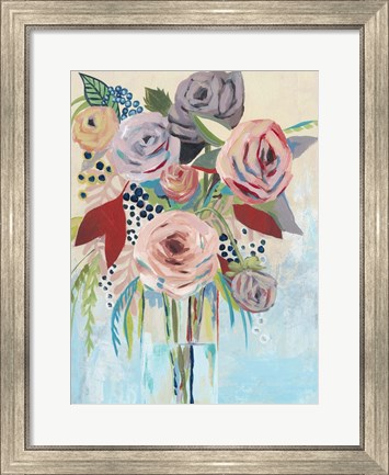 Framed Roseate Posy II Print