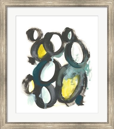 Framed Linked Ovals II Print