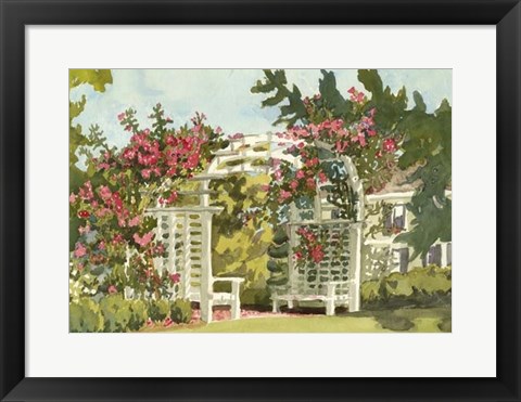 Framed Aquarelle Garden VIII Print