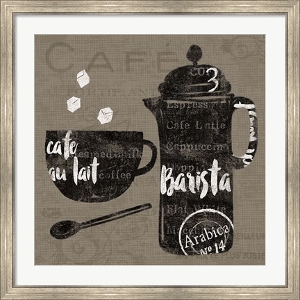 Framed Linen Coffee II Print