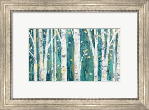 Framed Birches in Spring Print