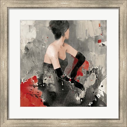 Framed Beautiful Gaze I Neutral Print