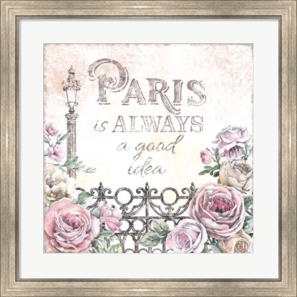 Framed Paris Roses IV Print