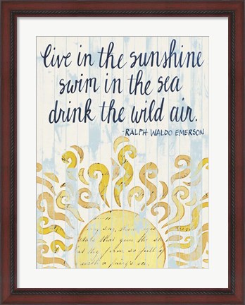 Framed Sunny Day Words I Print