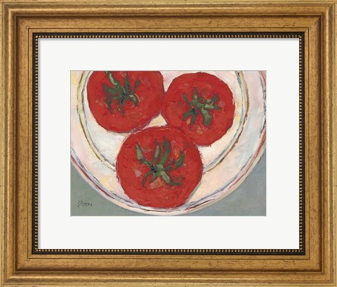 Framed Plate with Tomato Print