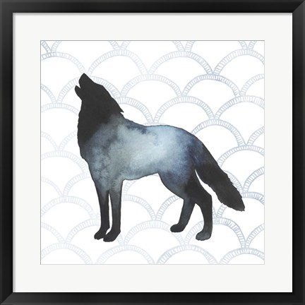 Framed Animal Silhouettes V Print