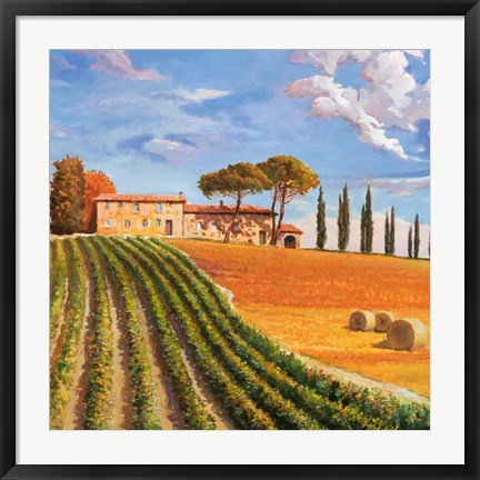 Framed Colline Toscane (Detail) Print