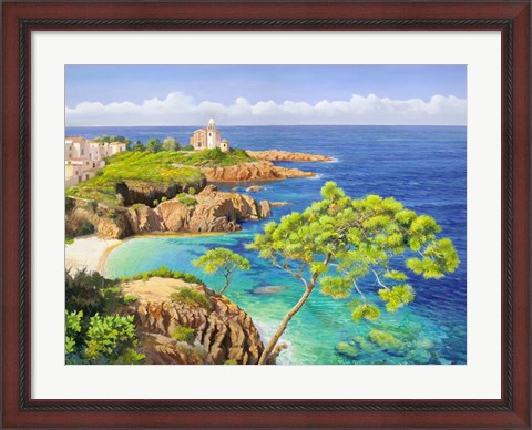 Framed Costa del Mediterraneo Print