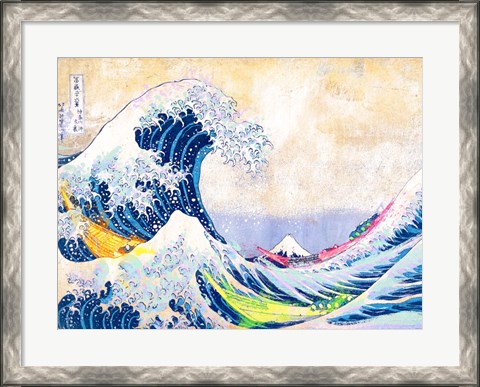 Framed Hokusai&#39;s Wave 2.0 Print