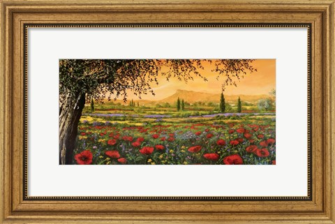 Framed Pianura in Fiore I Print