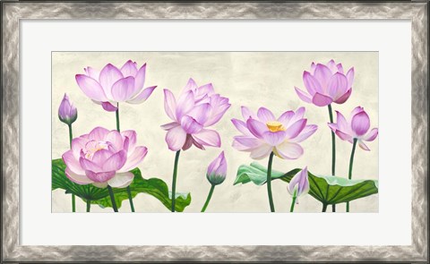 Framed Lotus Flowers Print