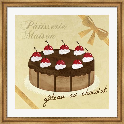 Framed Gateau au Chocolat Print