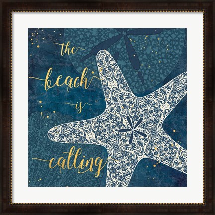 Framed Coastal Lace II Print