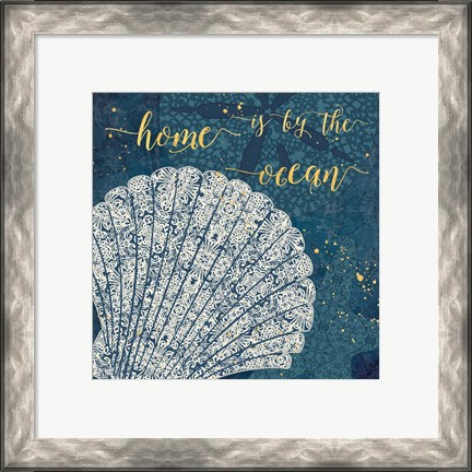 Framed Coastal Lace III Print